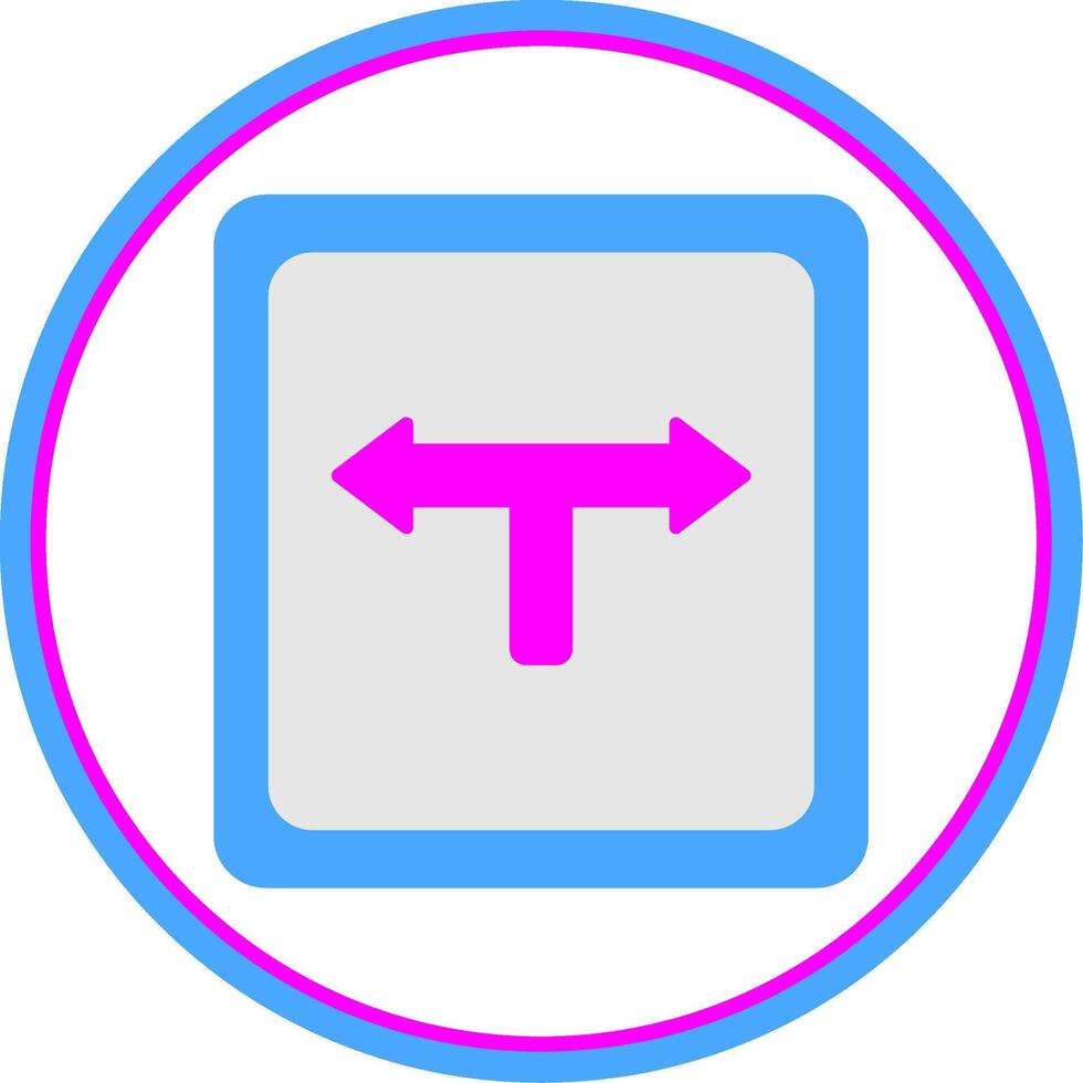 Direction Flat Circle Icon vector