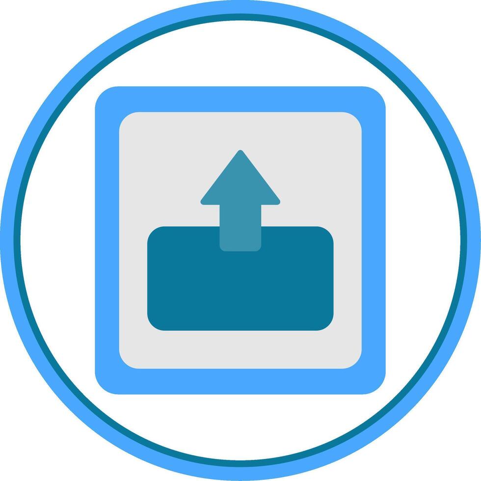 Out Flat Circle Icon vector