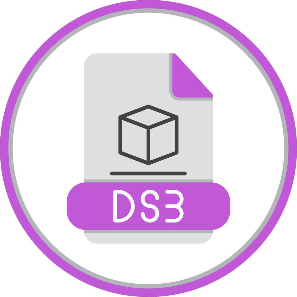 3ds Flat Circle Icon vector