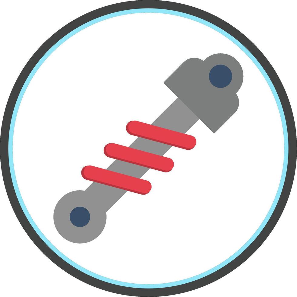 Shock Absorber Flat Circle Icon vector
