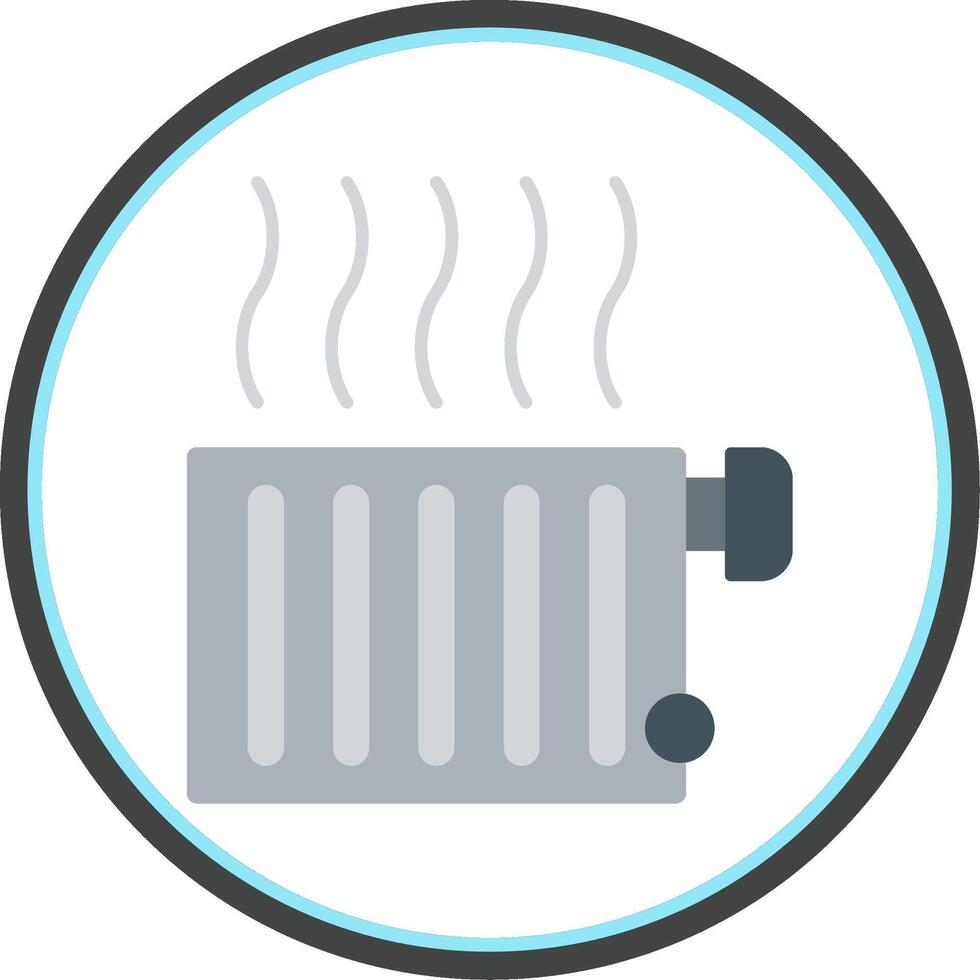 Radiator Flat Circle Icon vector