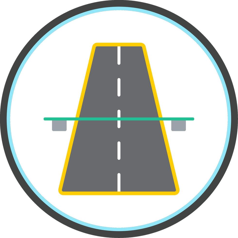 Highway Flat Circle Icon vector
