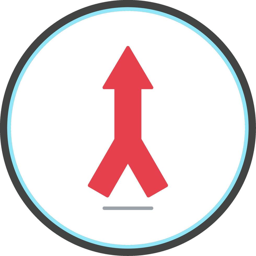 Merging Flat Circle Icon vector