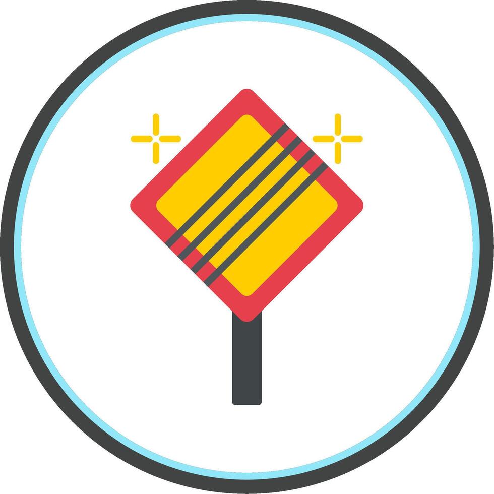 End Of Priority Flat Circle Icon vector