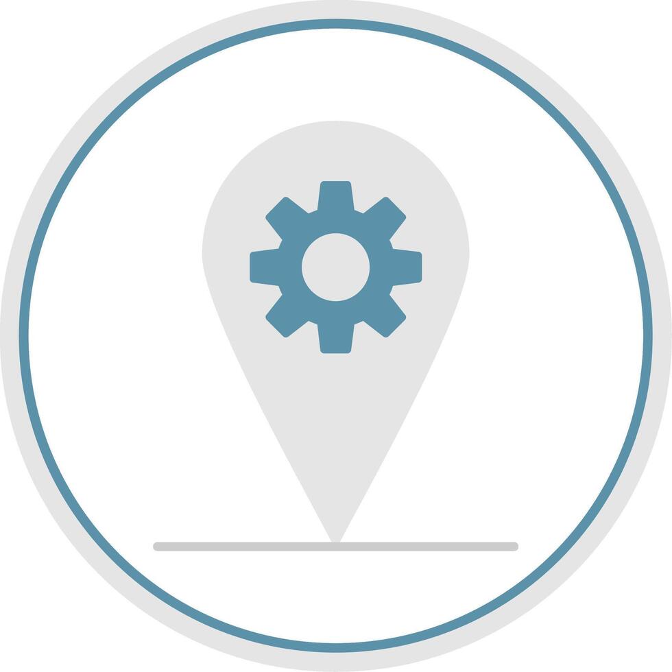 Localization Flat Circle Icon vector