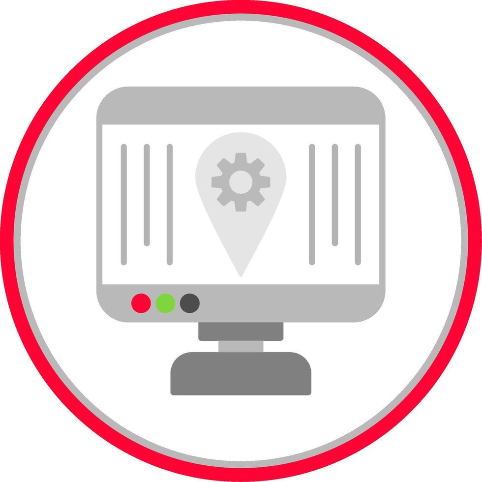 Localization Flat Circle Icon vector