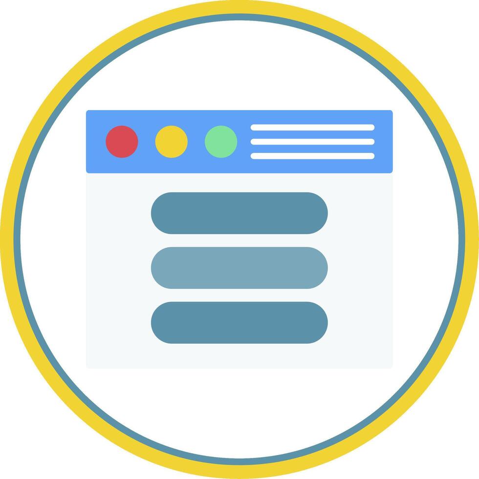 Process Flat Circle Icon vector