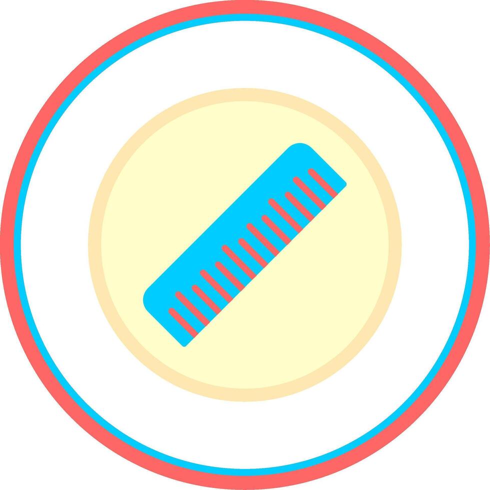 Ruler Flat Circle Icon vector