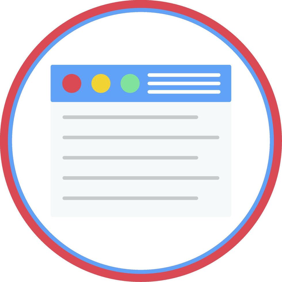 Browser Flat Circle Icon vector