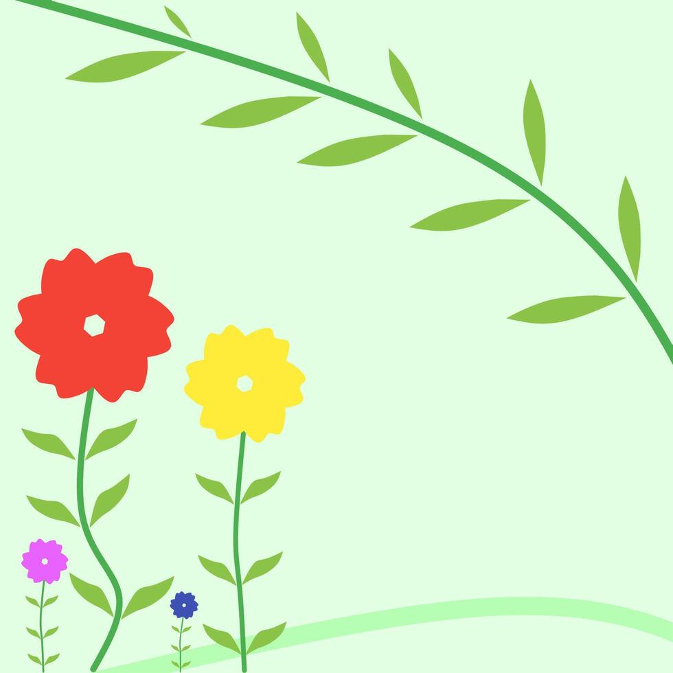 background with flowers vector