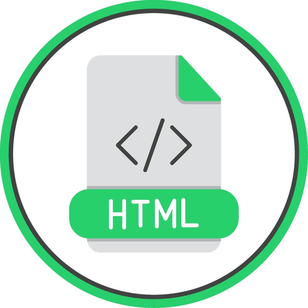 Html Flat Circle Icon vector