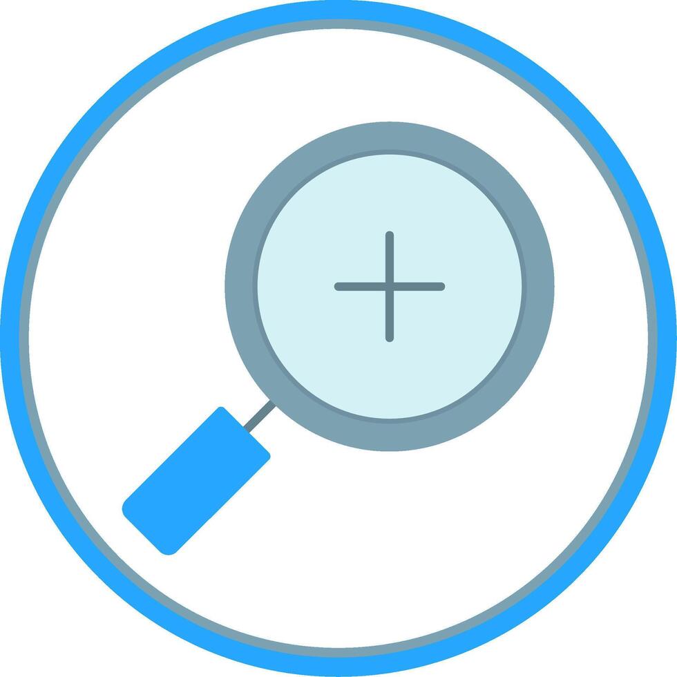 Zoom In Flat Circle Icon vector