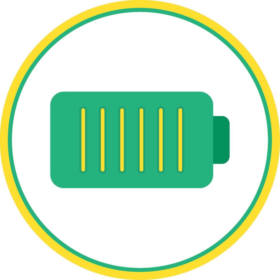 Battery Flat Circle Icon vector