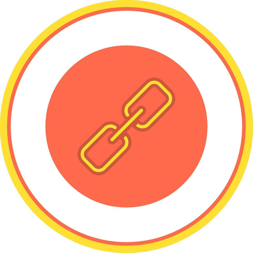 Link Flat Circle Icon vector