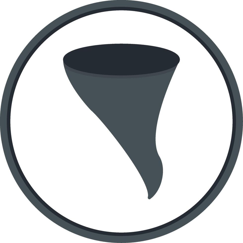 Tornado Flat Circle Icon vector