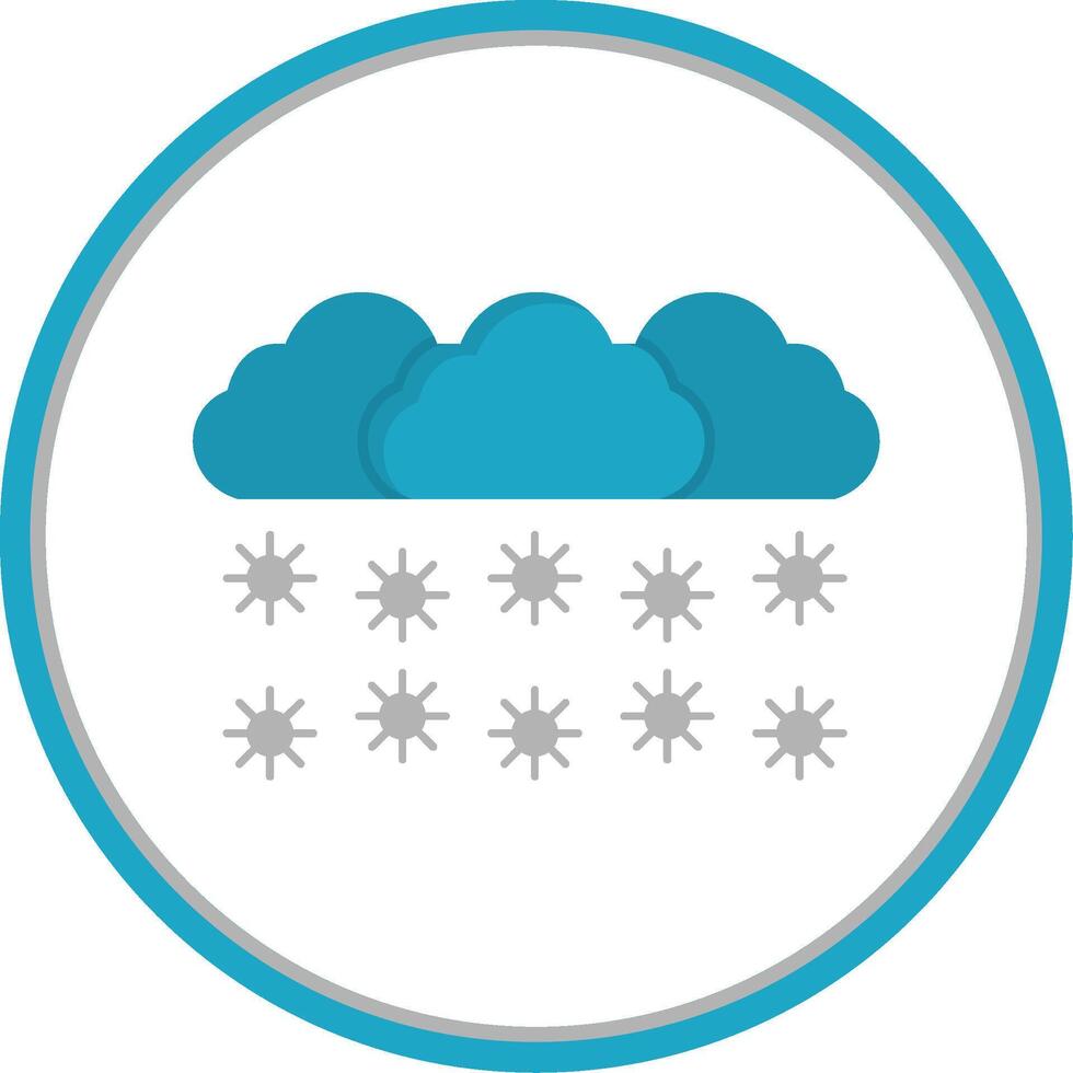 Snowing Flat Circle Icon vector