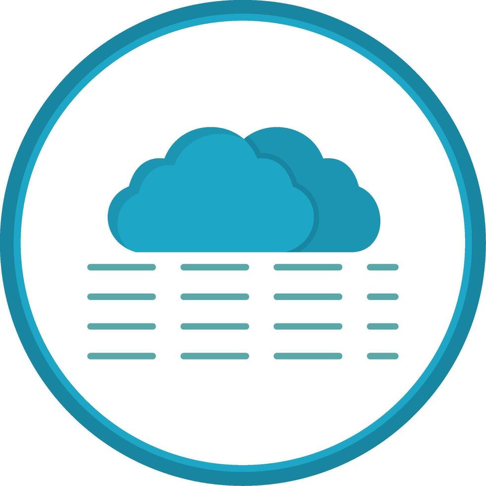 fog Flat Circle Icon vector