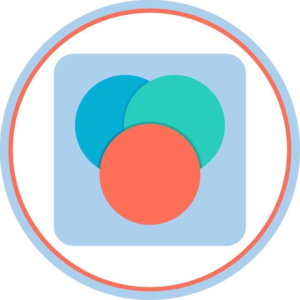 Diagram Flat Circle Icon vector
