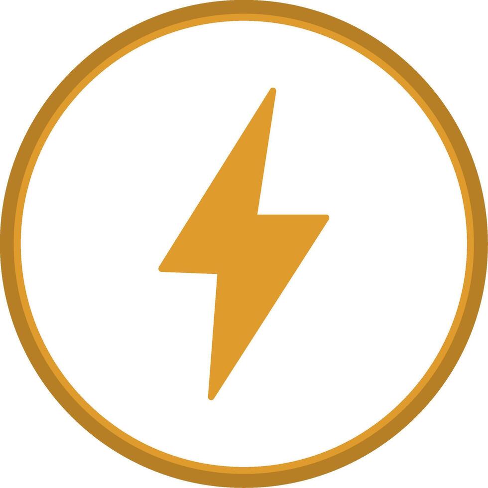 Thunder Flat Circle Icon vector