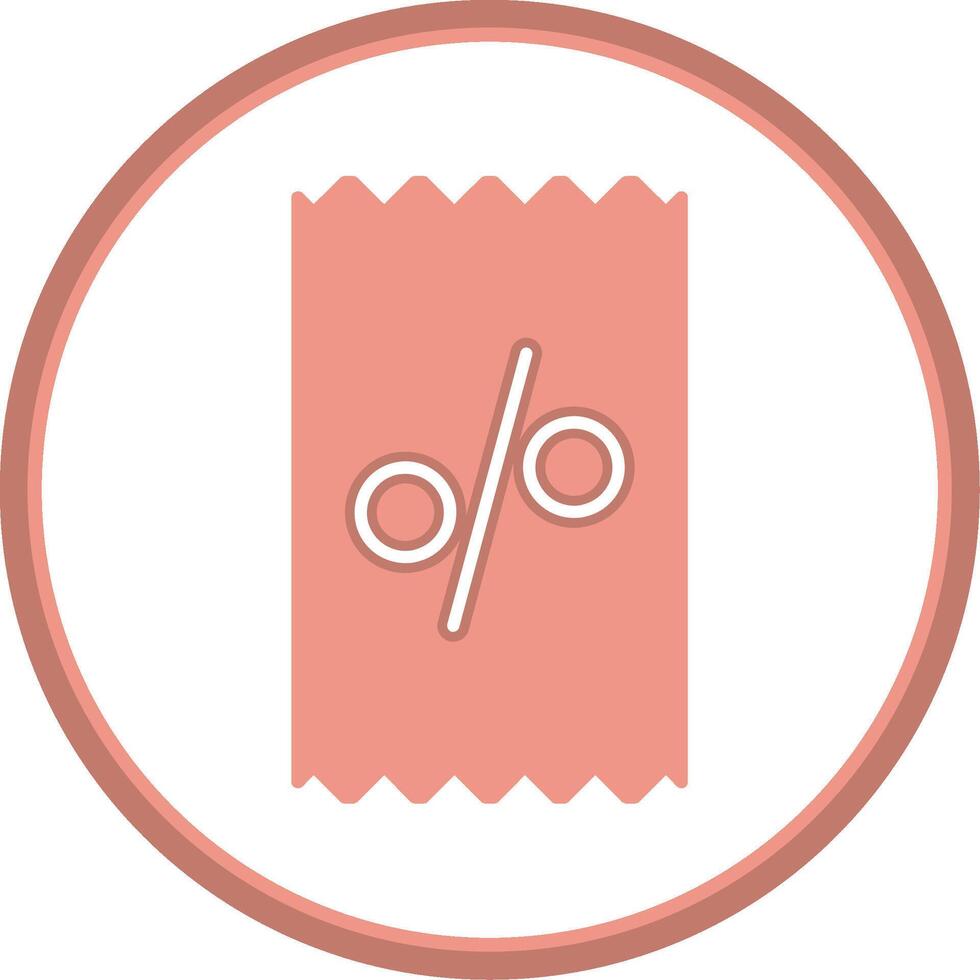 Ticket Flat Circle Icon vector