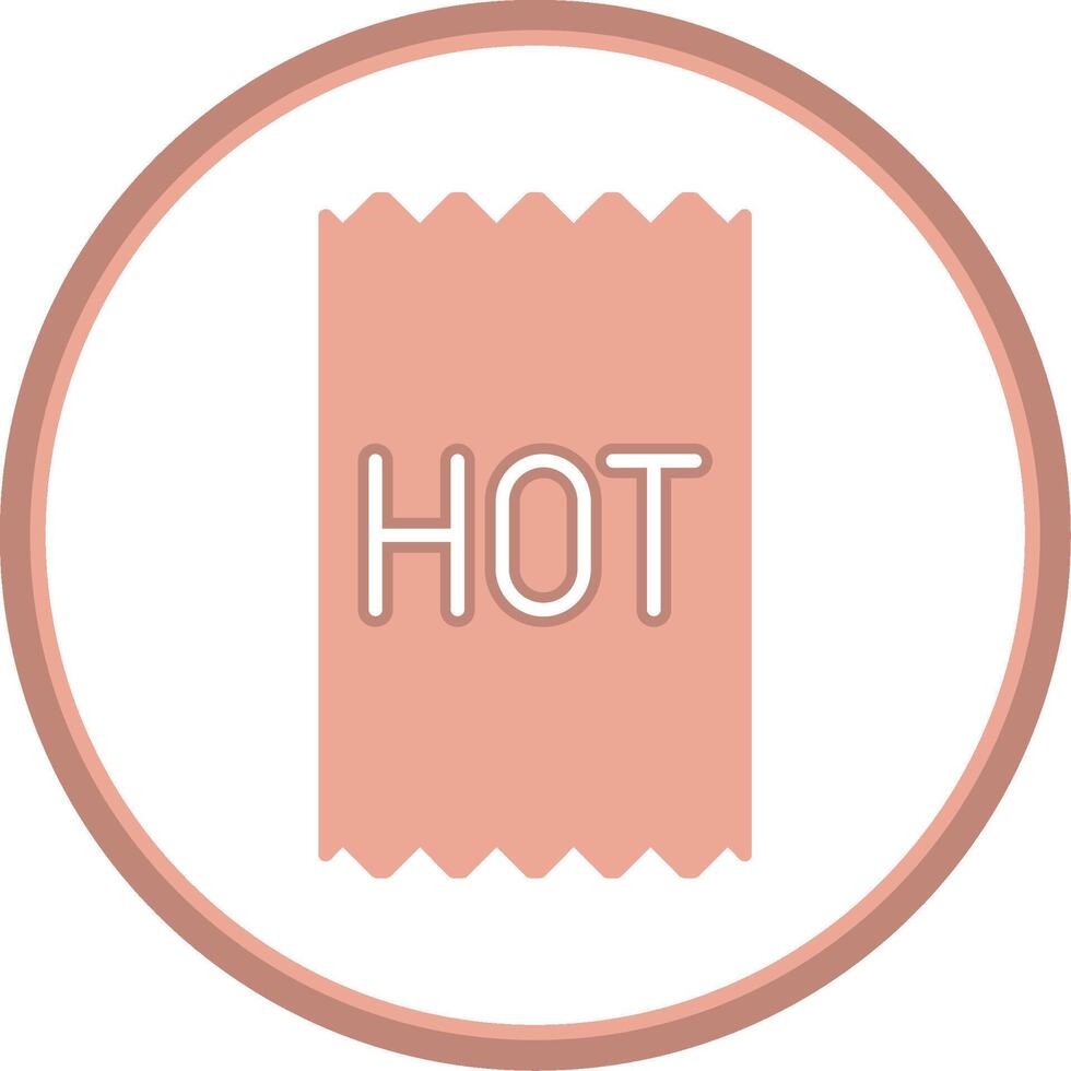 Hot Flat Circle Icon vector