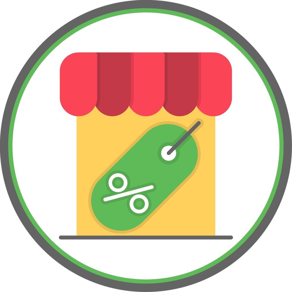 Marketplace Flat Circle Icon vector