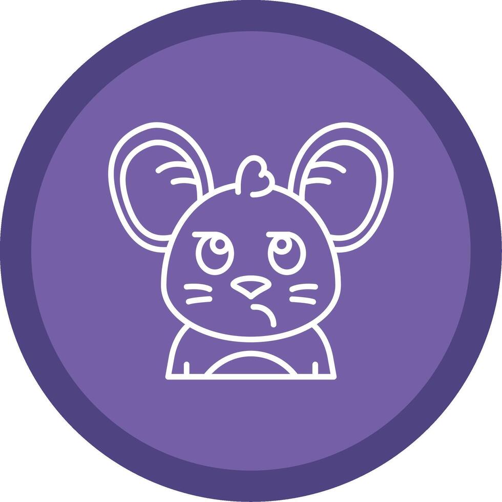 Suspicious Flat Circle Multicolor Design Icon vector