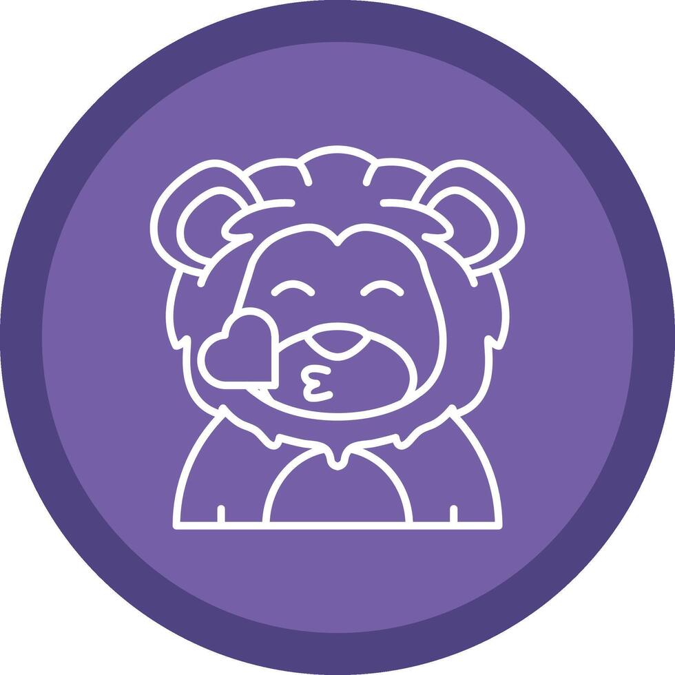 Kiss Flat Circle Multicolor Design Icon vector
