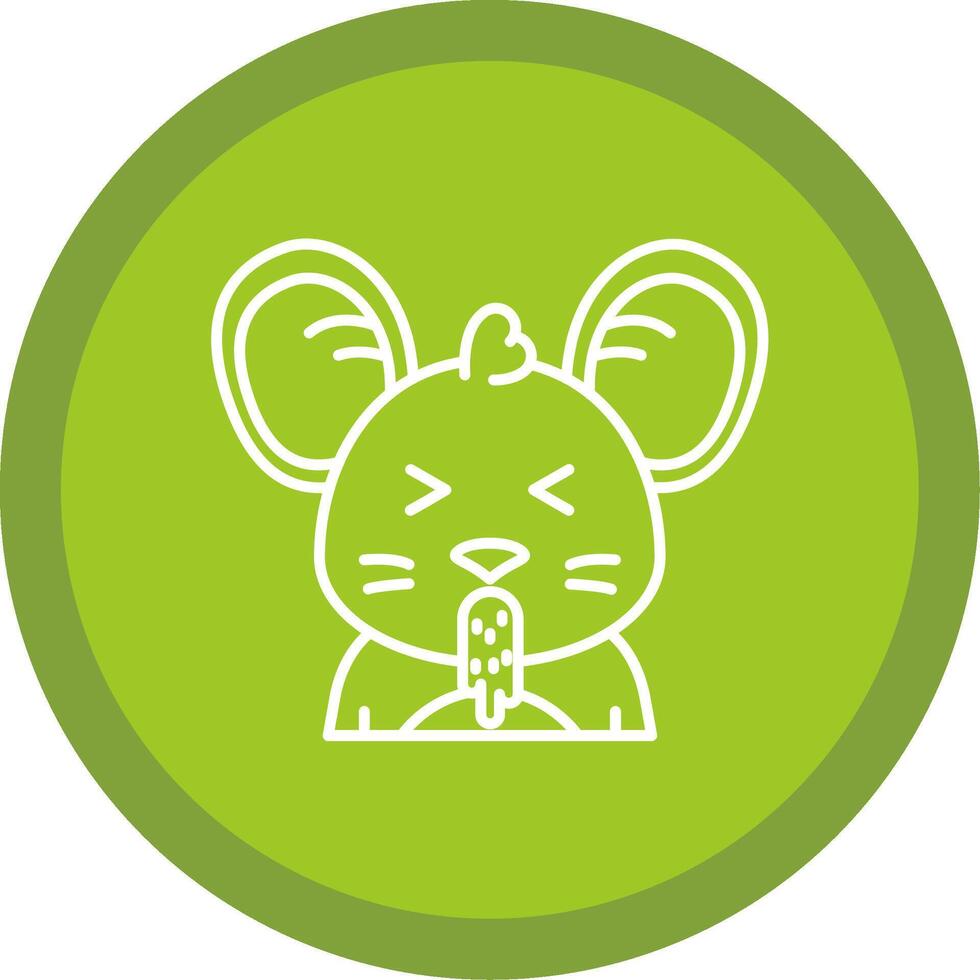 Vomit Flat Circle Multicolor Design Icon vector