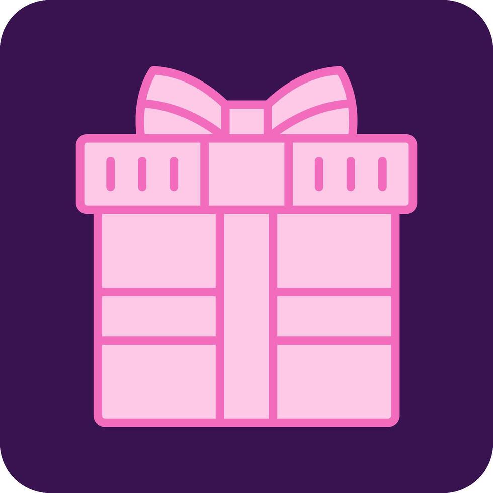 icono de vector de caja de regalo