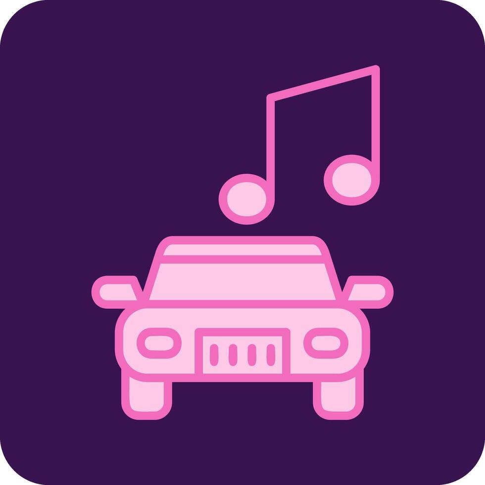 coche música vector icono