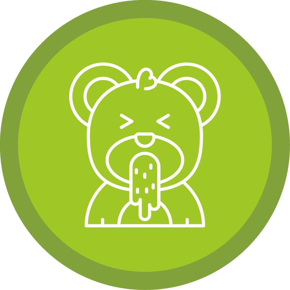 Vomit Flat Circle Multicolor Design Icon vector