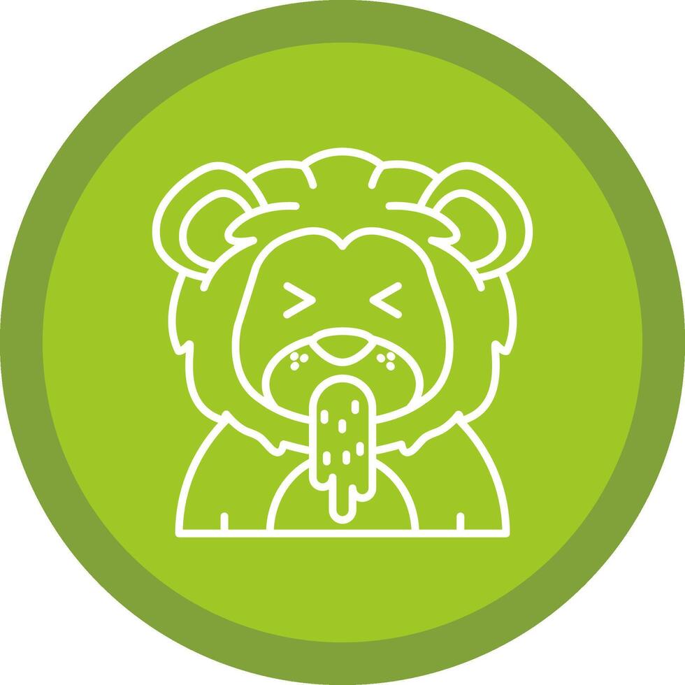 Vomit Flat Circle Multicolor Design Icon vector