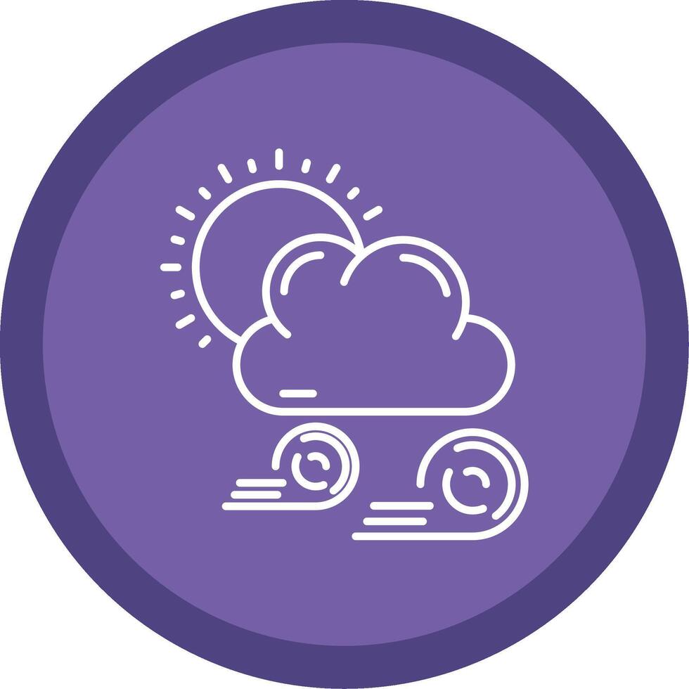 Weather Flat Circle Multicolor Design Icon vector