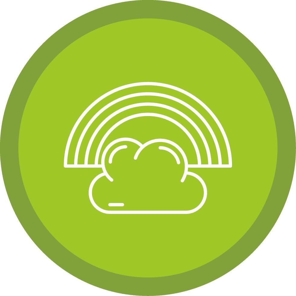 Rainbow Flat Circle Multicolor Design Icon vector