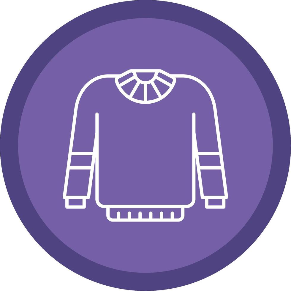 Sweater Flat Circle Multicolor Design Icon vector