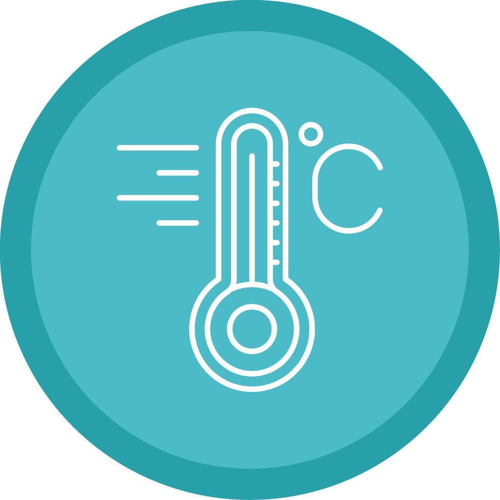 Temperature Flat Circle Multicolor Design Icon vector