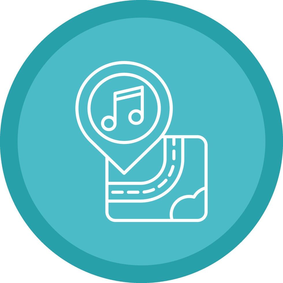 Concert Flat Circle Multicolor Design Icon vector