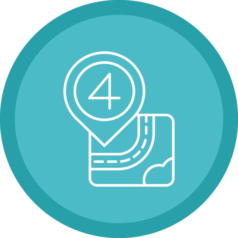 Four Flat Circle Multicolor Design Icon vector