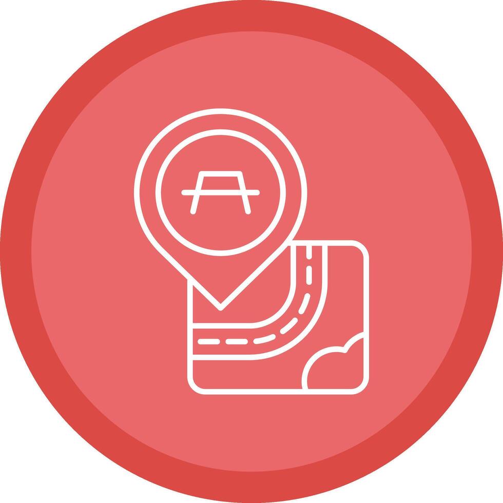 Picnic Flat Circle Multicolor Design Icon vector
