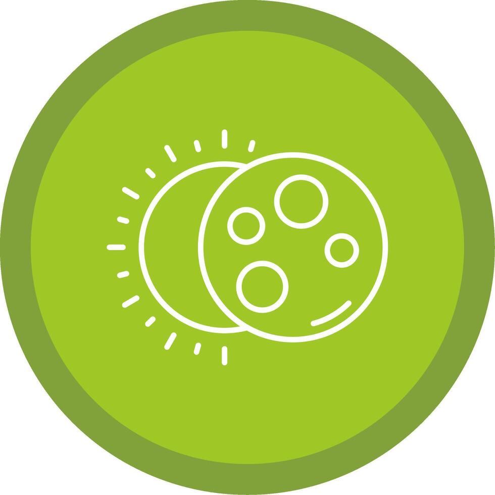 Eclipse Flat Circle Multicolor Design Icon vector