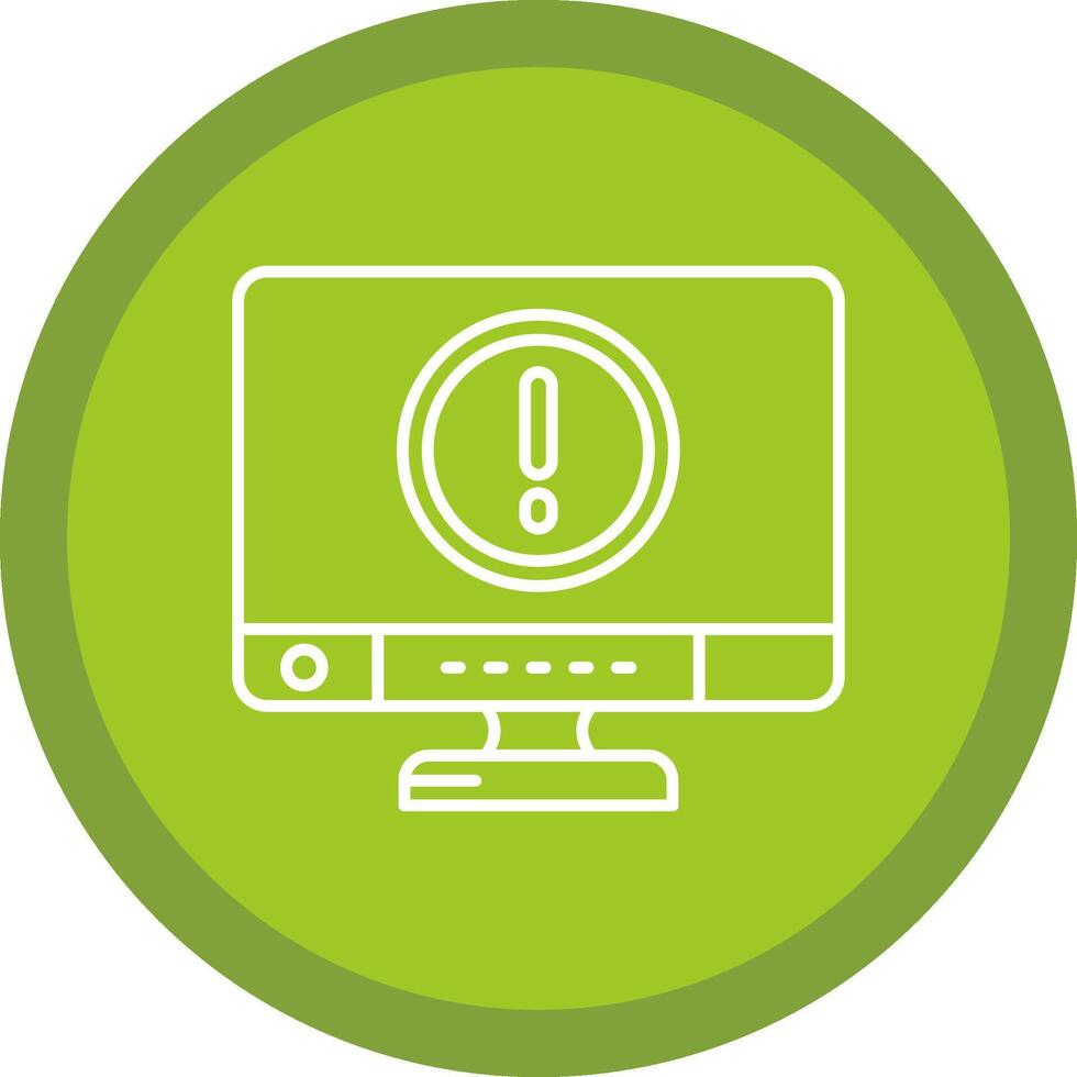 Error Flat Circle Multicolor Design Icon vector
