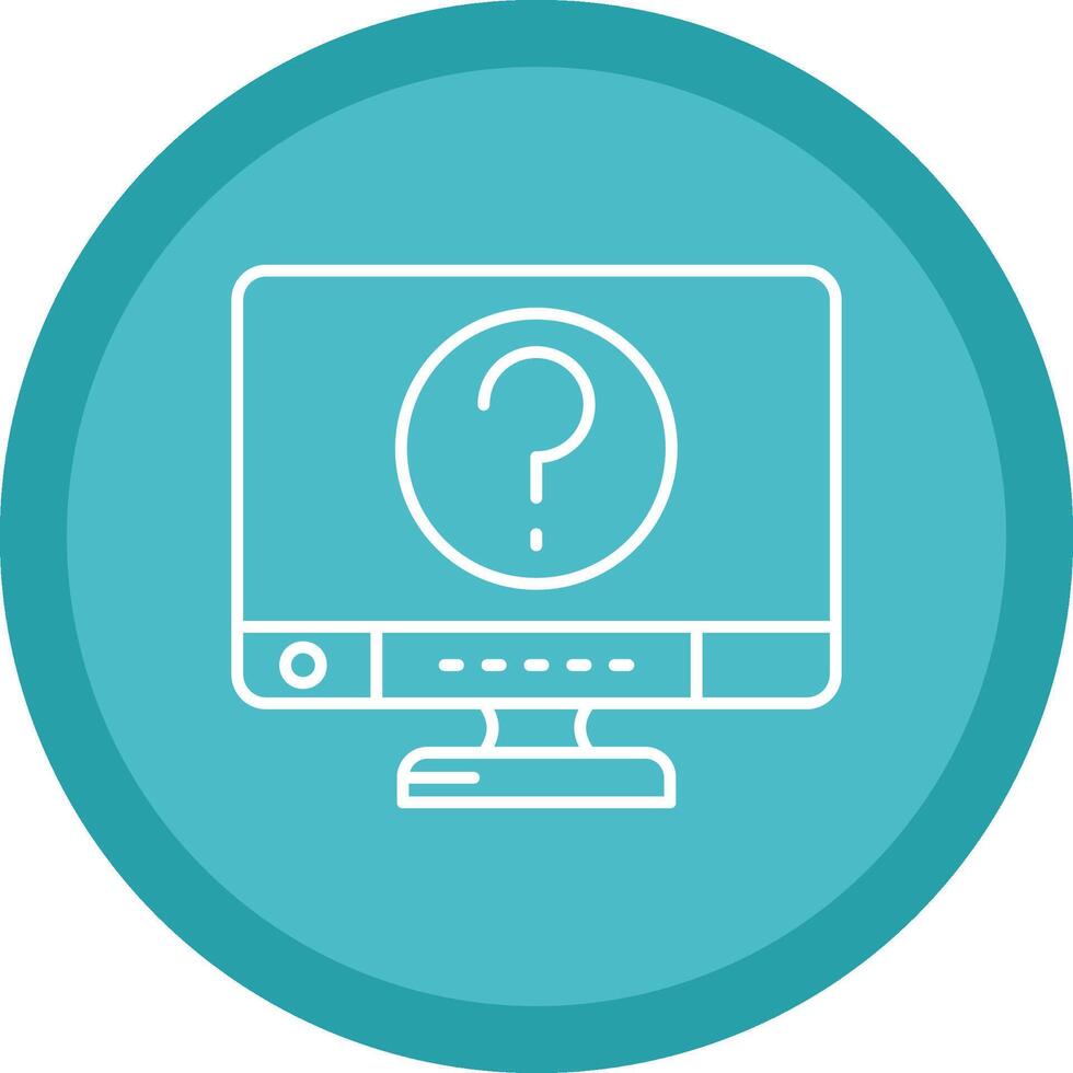 Question Flat Circle Multicolor Design Icon vector