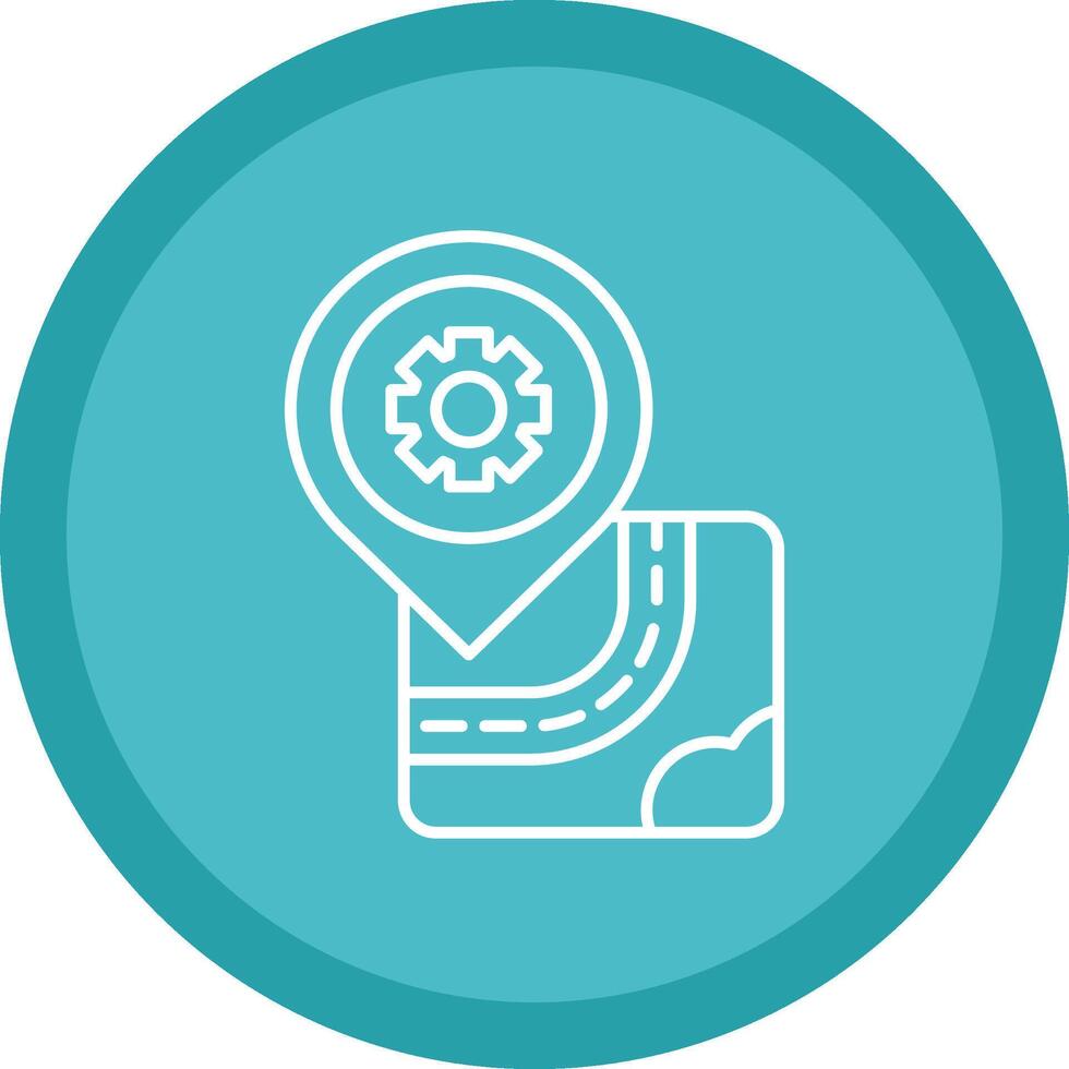 Setting Flat Circle Multicolor Design Icon vector