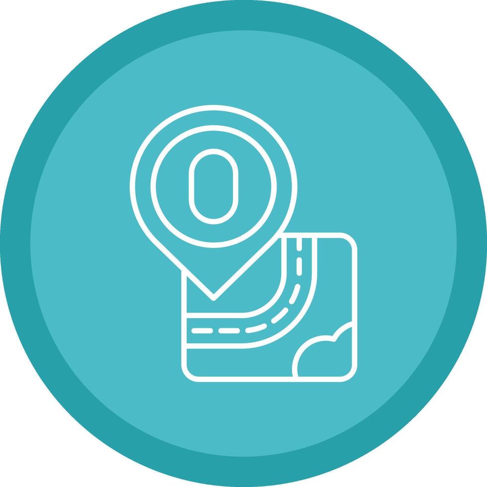 Zero Flat Circle Multicolor Design Icon vector