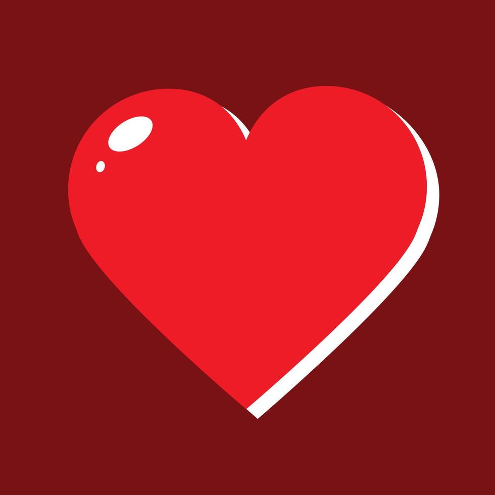 Big glossy heart vector