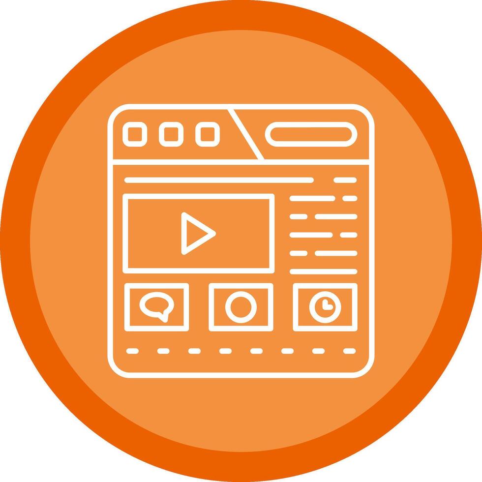 Website Flat Circle Multicolor Design Icon vector