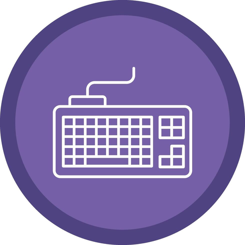Keyboard Flat Circle Multicolor Design Icon vector