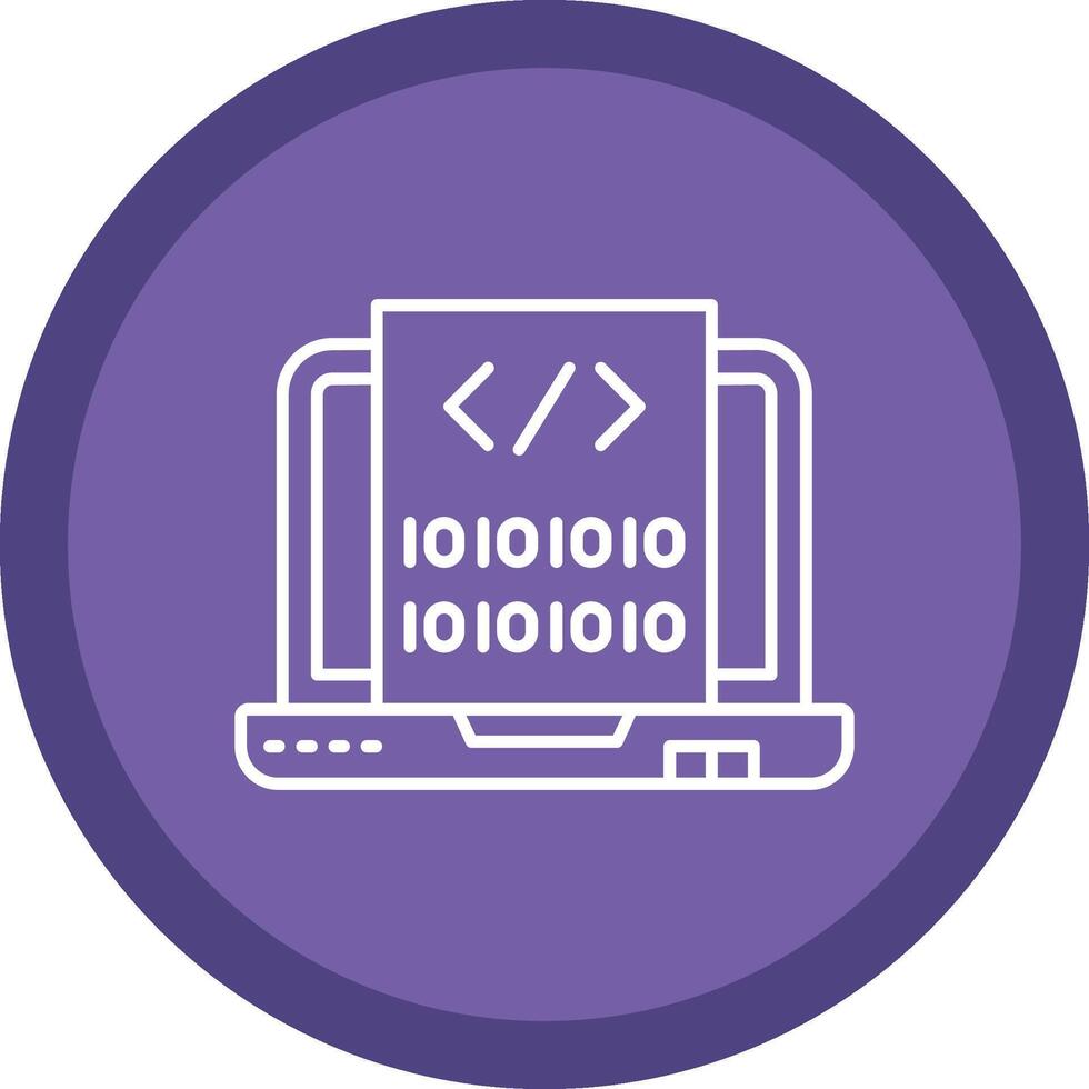 Code Flat Circle Multicolor Design Icon vector