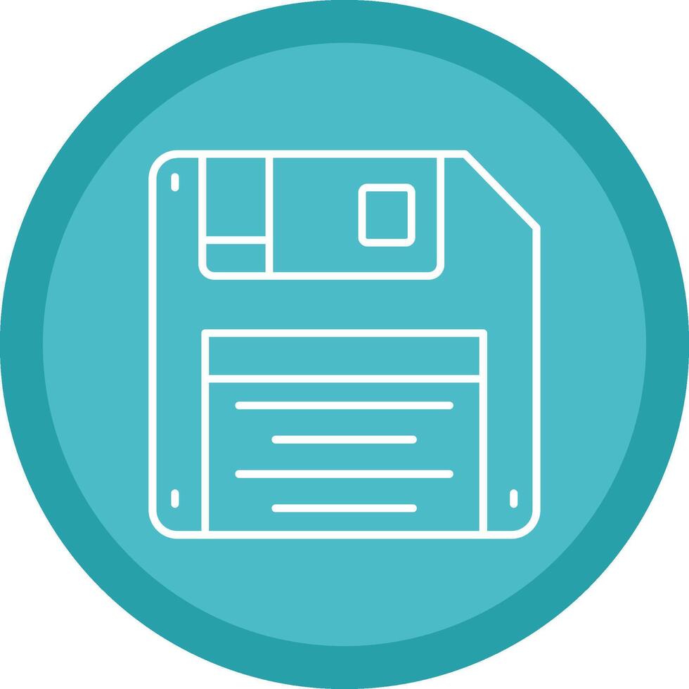 Floppy disk Flat Circle Multicolor Design Icon vector